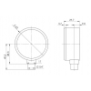 MANOMETR 1/4 RF63RAD 0-4 BAR RADIALNY